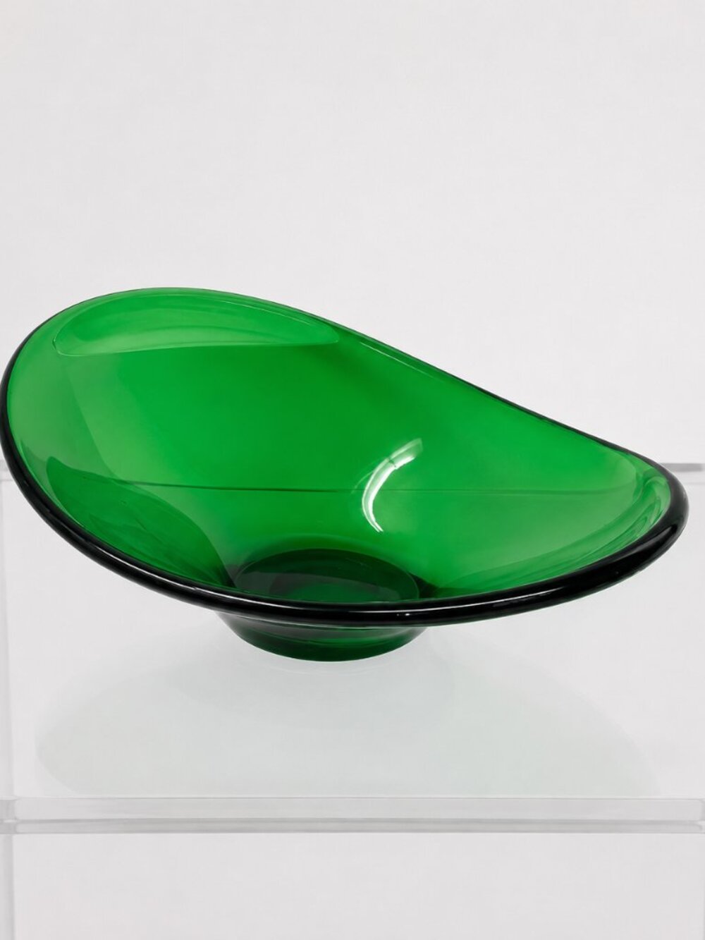 Elegant Green Glass Bowl